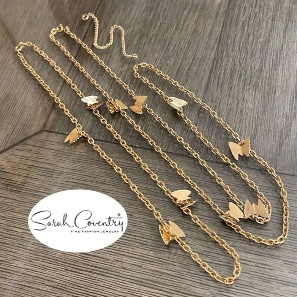 SARAH COVENTRY Vintage Flutter Byes Butterfly 3-in-1 Necklace